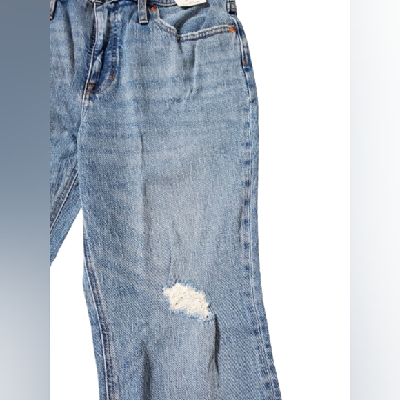 J.Crew mid rise cropped kicked leg hem jeans, 33", blue - Picture 8 of 16